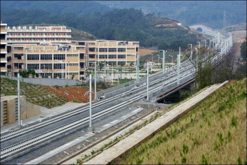 Wuhan Guangzhou high speed train construction06 500x334 Worlds Fastest Train on the test running in China