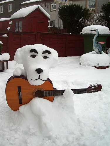 dog-snowman