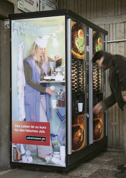 kaffeeautomat 500x707 Lifes too short for the wrong job   Cool and Creative Ads