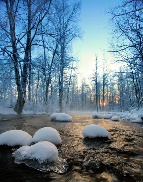 Ice-cold river