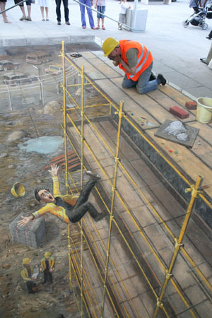 3D Illusion Street Art by Julian Beever