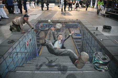 3D Illusion Street Art by Julian Beever