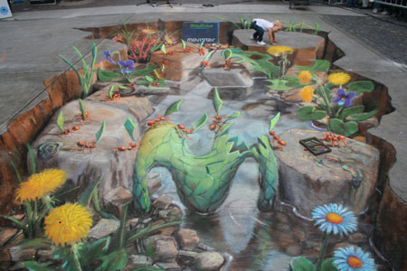 3D Illusion Street Art by Julian Beever