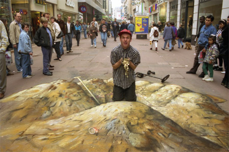 3D Illusion Street Art by Julian Beever