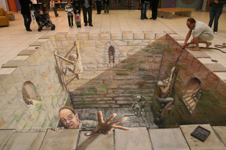 3D Illusion Street Art by Julian Beever