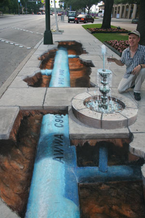 3D Illusion Street Art by Julian Beever