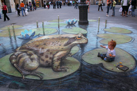 3D Illusion Street Art by Julian Beever