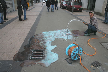 3D Illusion Street Art by Julian Beever