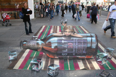 3D Illusion Street Art by Julian Beever