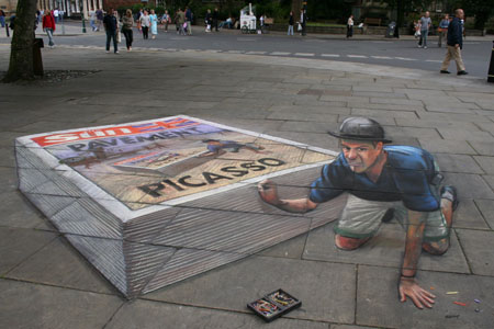 3D Illusion Street Art by Julian Beever