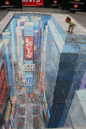 3D Illusion Street Art by Julian Beever