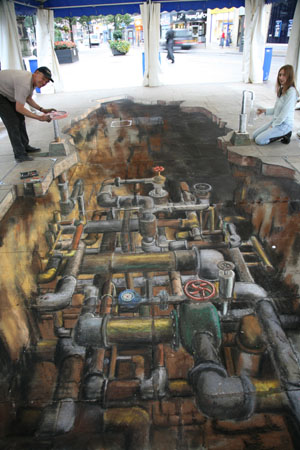 3D Illusion Street Art by Julian Beever