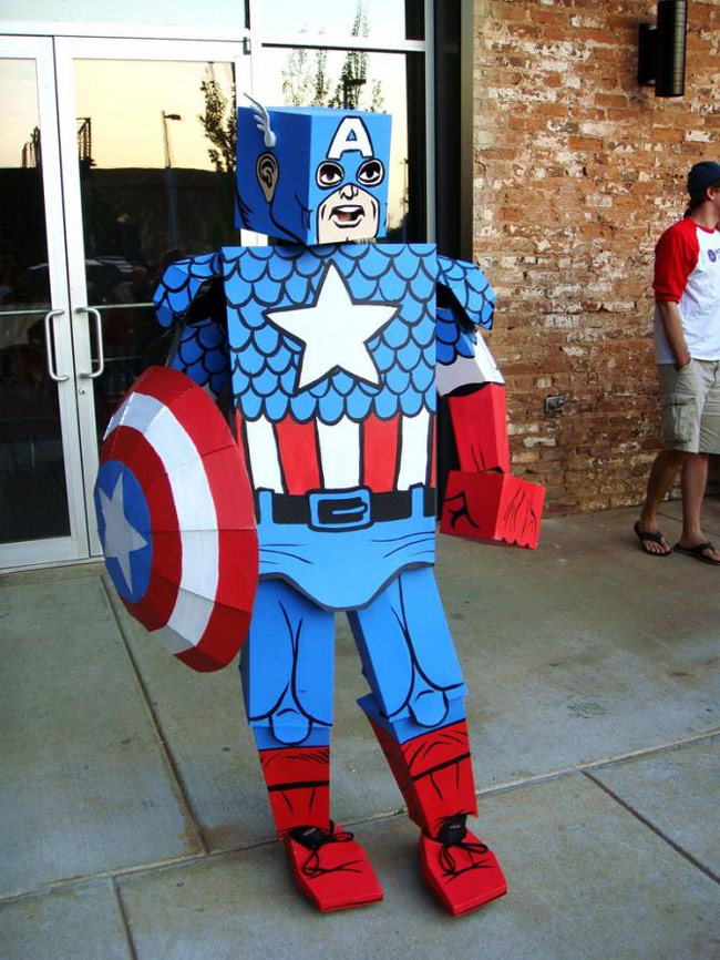 Crazy Comic Book Characters Represented in Boxed Costumes