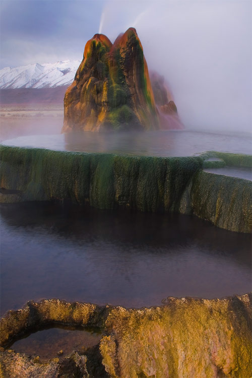 Strangely Colored Fly Geyser