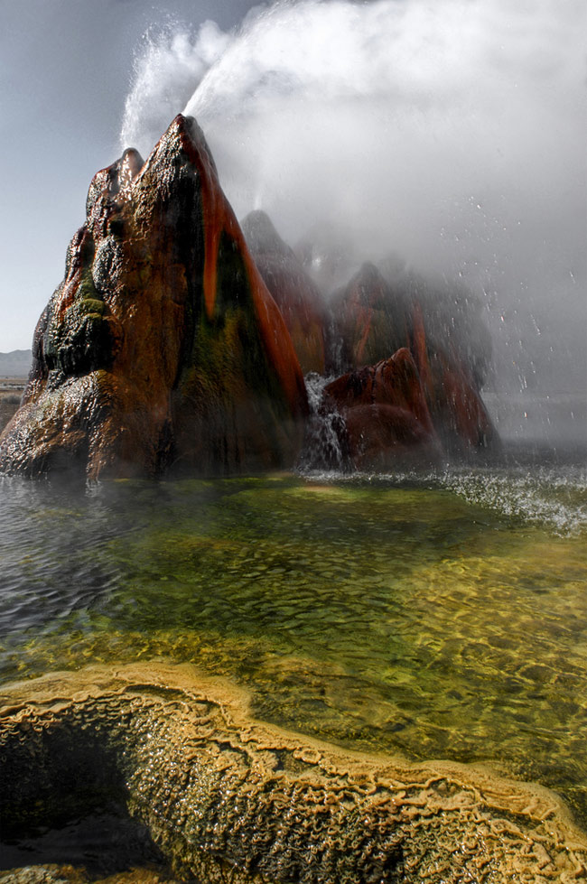 Strangely Colored Fly Geyser