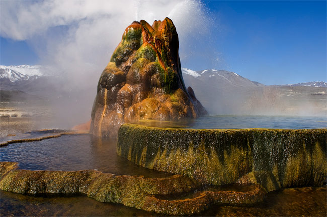 Strangely Colored Fly Geyser