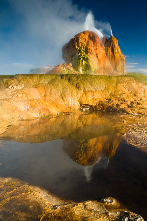 Strangely Colored Fly Geyser