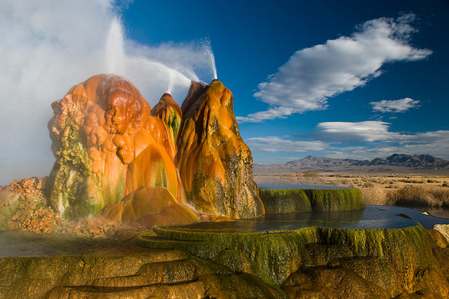 Strangely Colored Fly Geyser