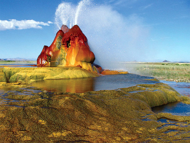 Strangely Colored Fly Geyser