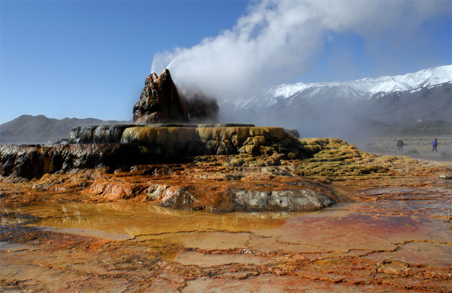 Strangely Colored Fly Geyser