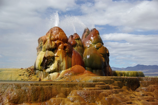 Strangely Colored Fly Geyser