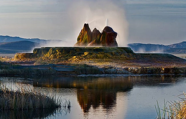 Strangely Colored Fly Geyser