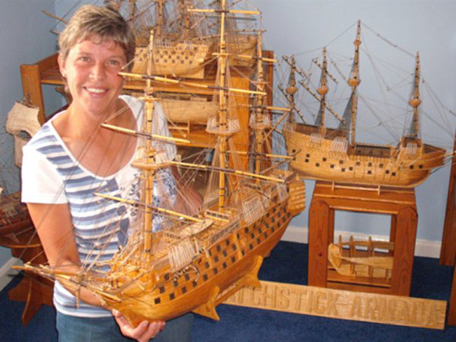 Matchstick Ships Model by David Reynolds