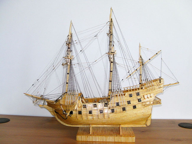 Matchstick Ships Model by David Reynolds