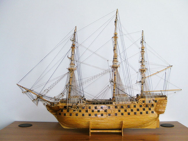 Matchstick Ships Model by David Reynolds