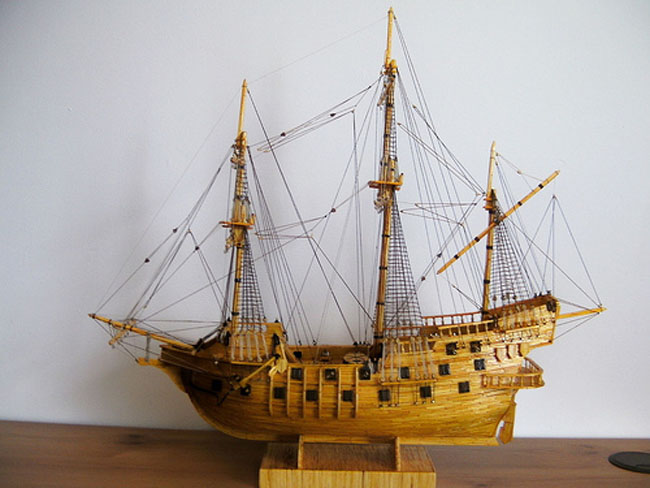 Matchstick Ships Model by David Reynolds