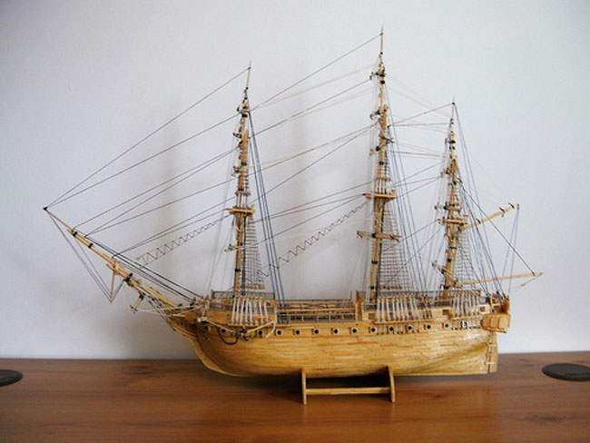 Matchstick Ships Model by David Reynolds