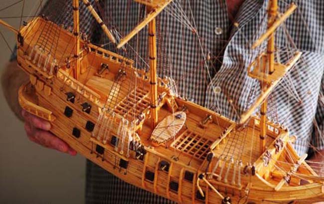 Matchstick Ships Model by David Reynolds