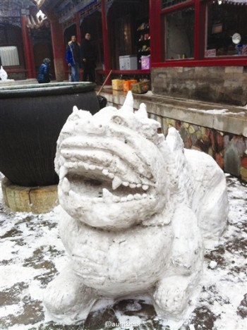 Funny snow sculptures