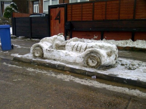 Funny snow sculptures