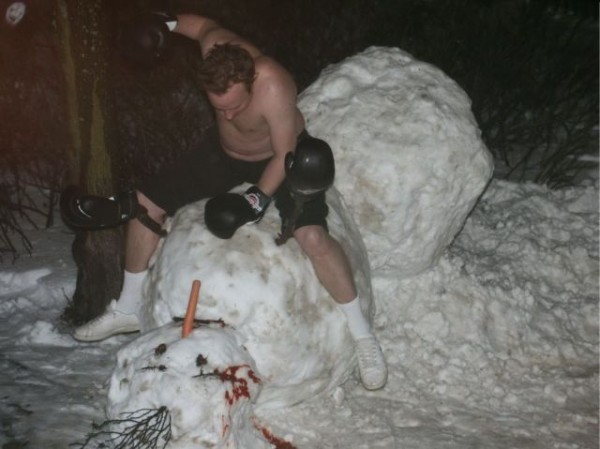 Funny snow sculptures