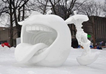 Funny snow sculptures