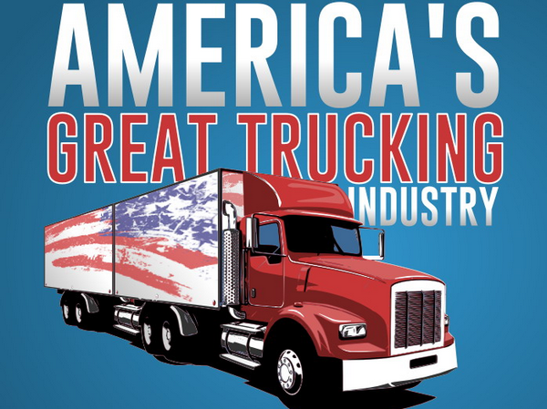 American Great Trucking Industry Infographic