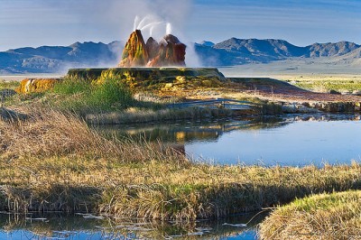 Strangely Colored Fly Geyser