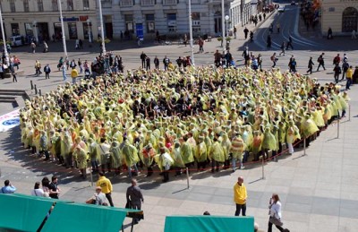 A New Guinness World Record For The Largest Human Smiley Face