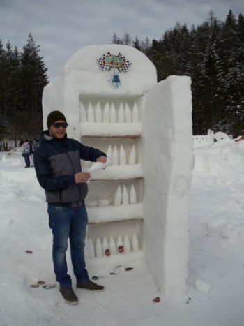 Funny snow sculptures