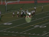 Middle school football players execute life-changing play