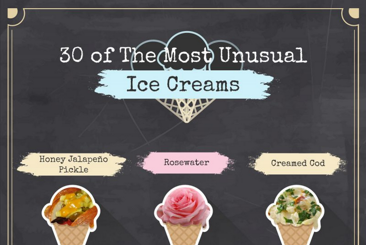 30 of The Most Unusual Ice Creams [Infographic]